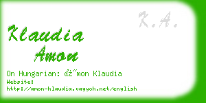 klaudia amon business card